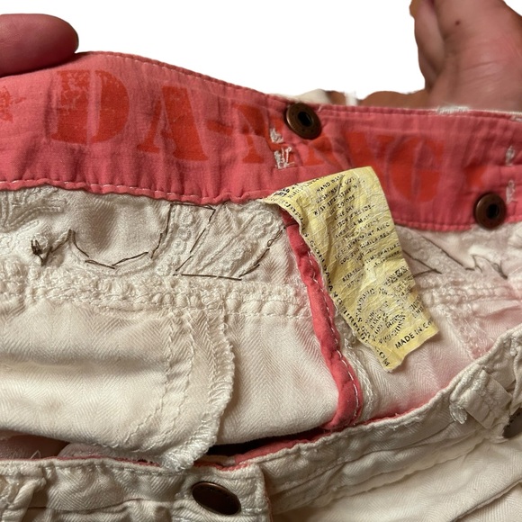 Vintage Da nang White Silk Corgo Pants with Studded Cargo Pockets - Picture 6 of 16